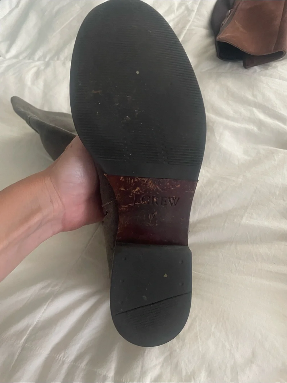 J. Crew Gray Suede Boots